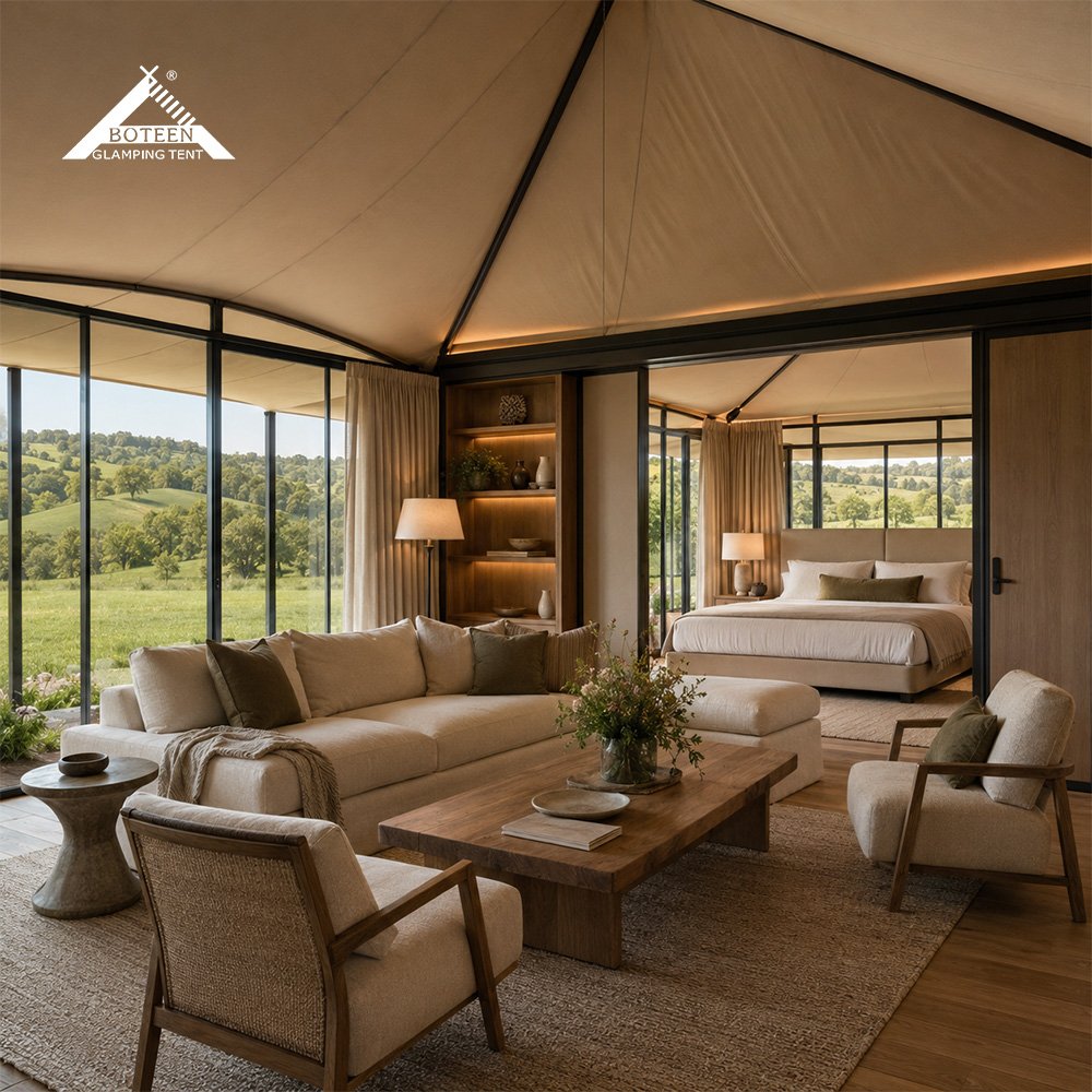 BOTEEN creates premium glamping spaces for luxury resorts, eco retreats and outdoor destinations, combining refined comfort with the beauty of nature.