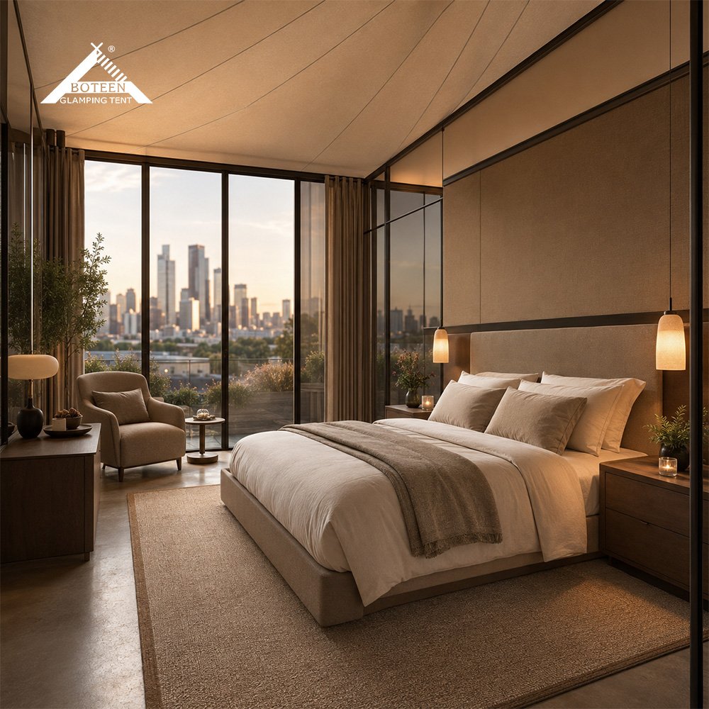 BOTEEN creates premium glamping spaces for luxury resorts, eco retreats and outdoor destinations, combining refined comfort with the beauty of nature.