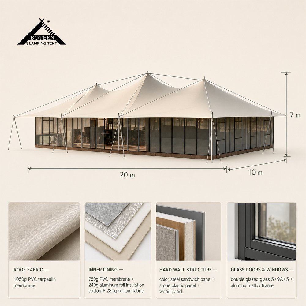 BOTEEN creates premium glamping spaces for luxury resorts, eco retreats and outdoor destinations, combining refined comfort with the beauty of nature.