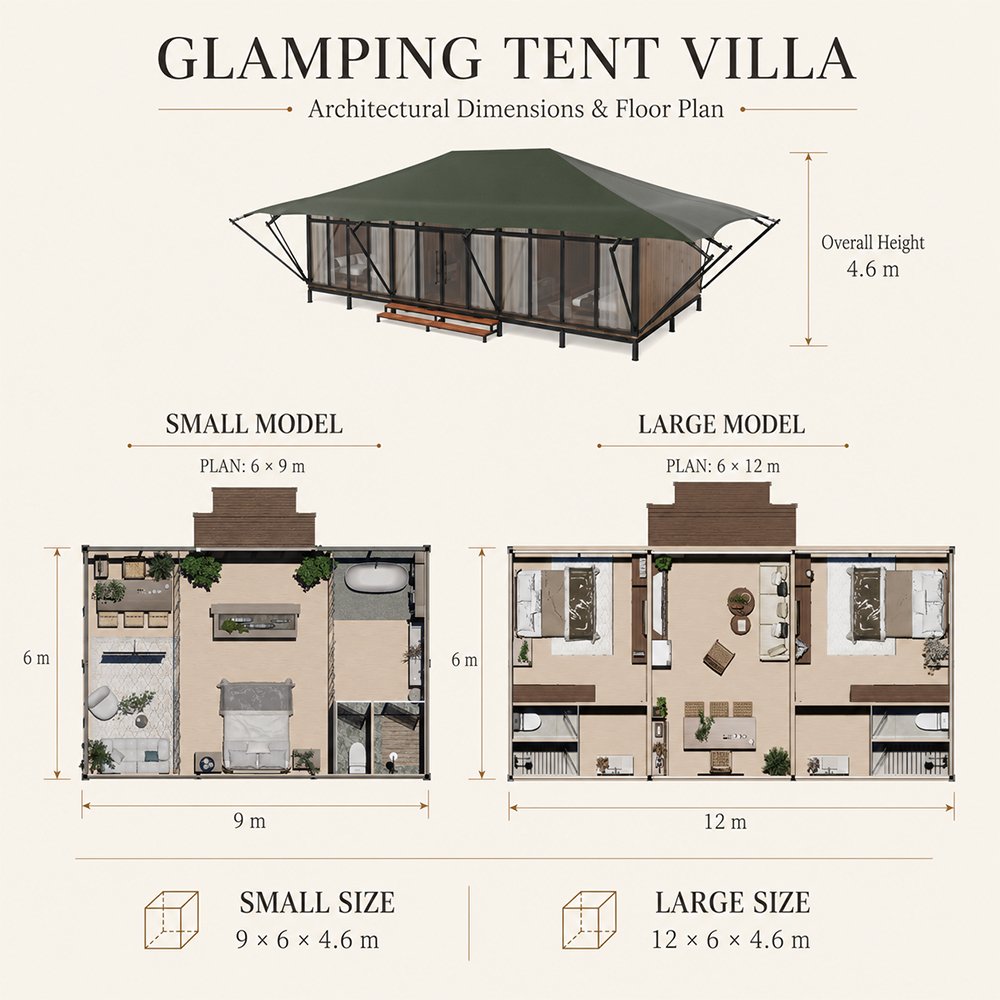 BOTEEN BT-0002-YT Luxury outdoor tent