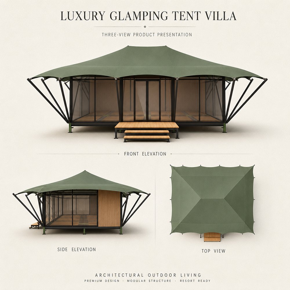 BOTEEN BT-0002-YT Luxury outdoor tent