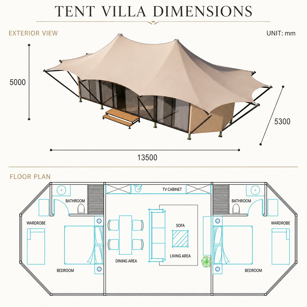 BOTEEN BT-YQ-1 Luxury Twin-Peak Tent
